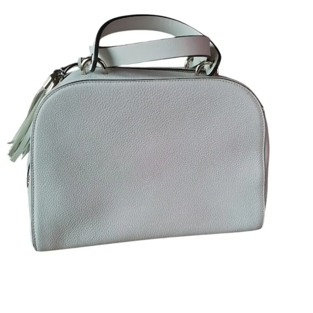 Kate Spade‎ New York Cream White Pebbled Leather Satchel Crossbody Bag